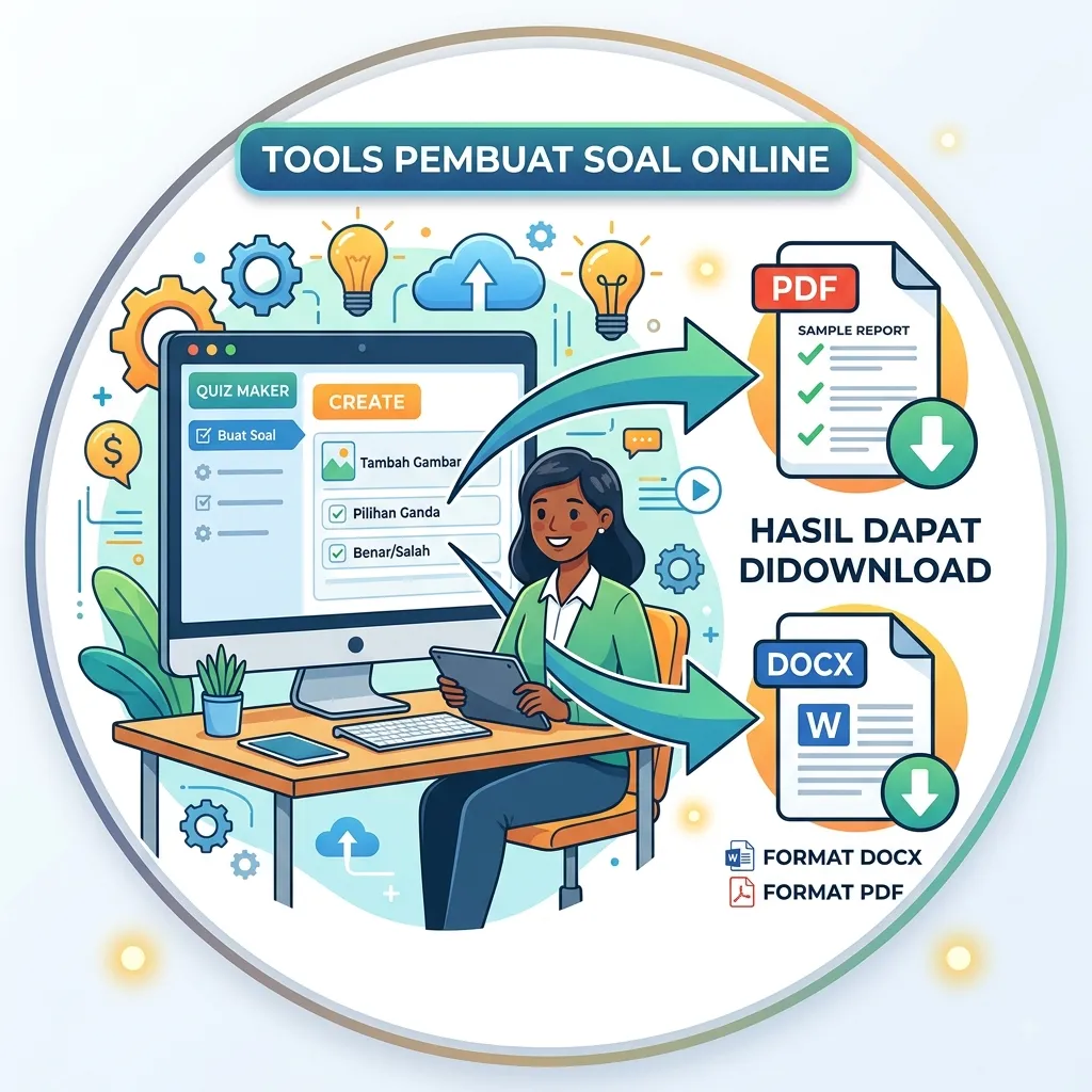 Ikon Pembuat Soal Online PDF dan Docx